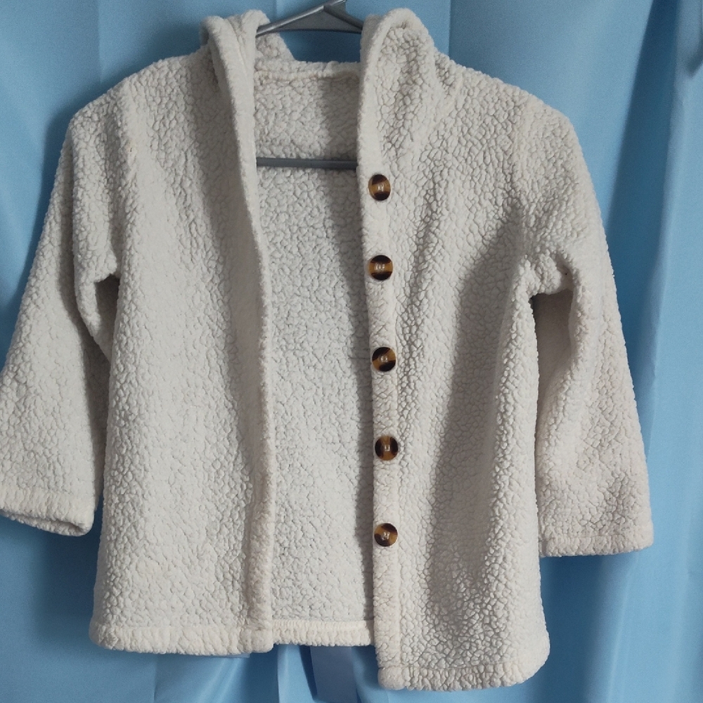 Cozy Cream Kids Jacket with Hood